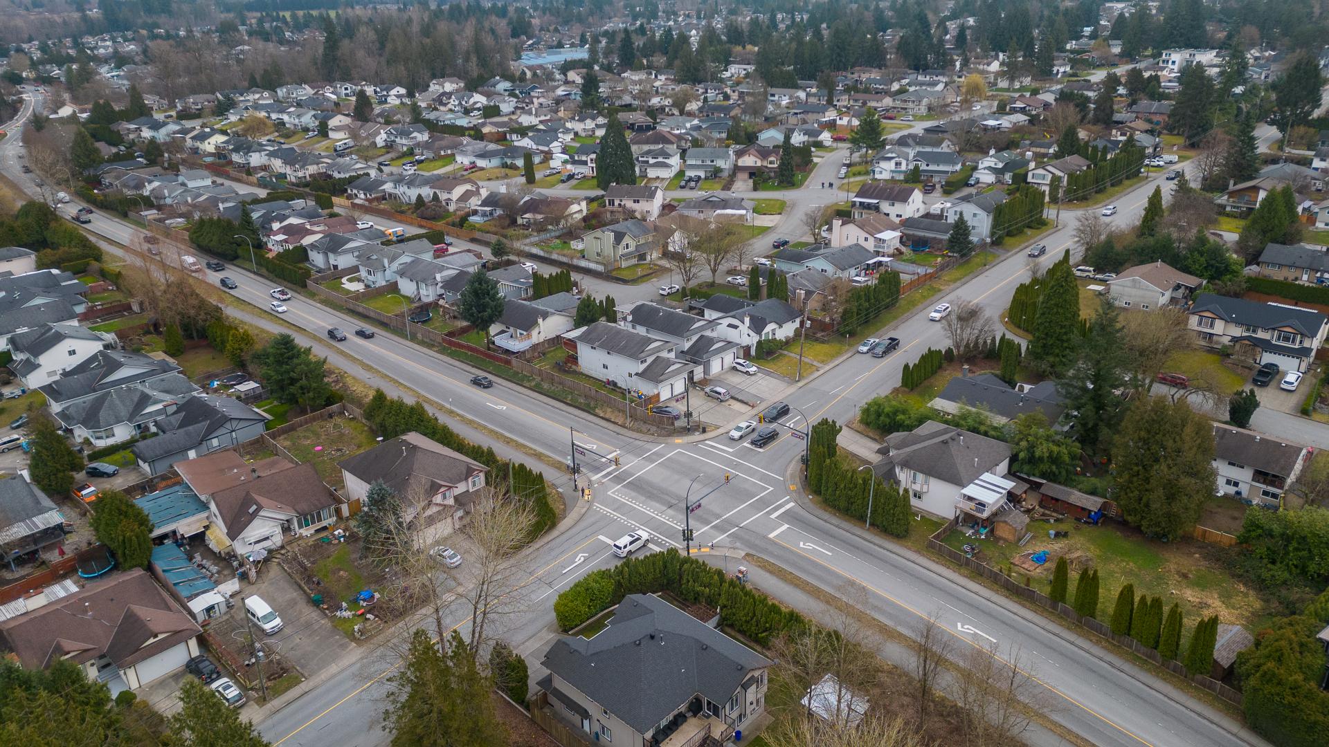 aerial view of maple ridge