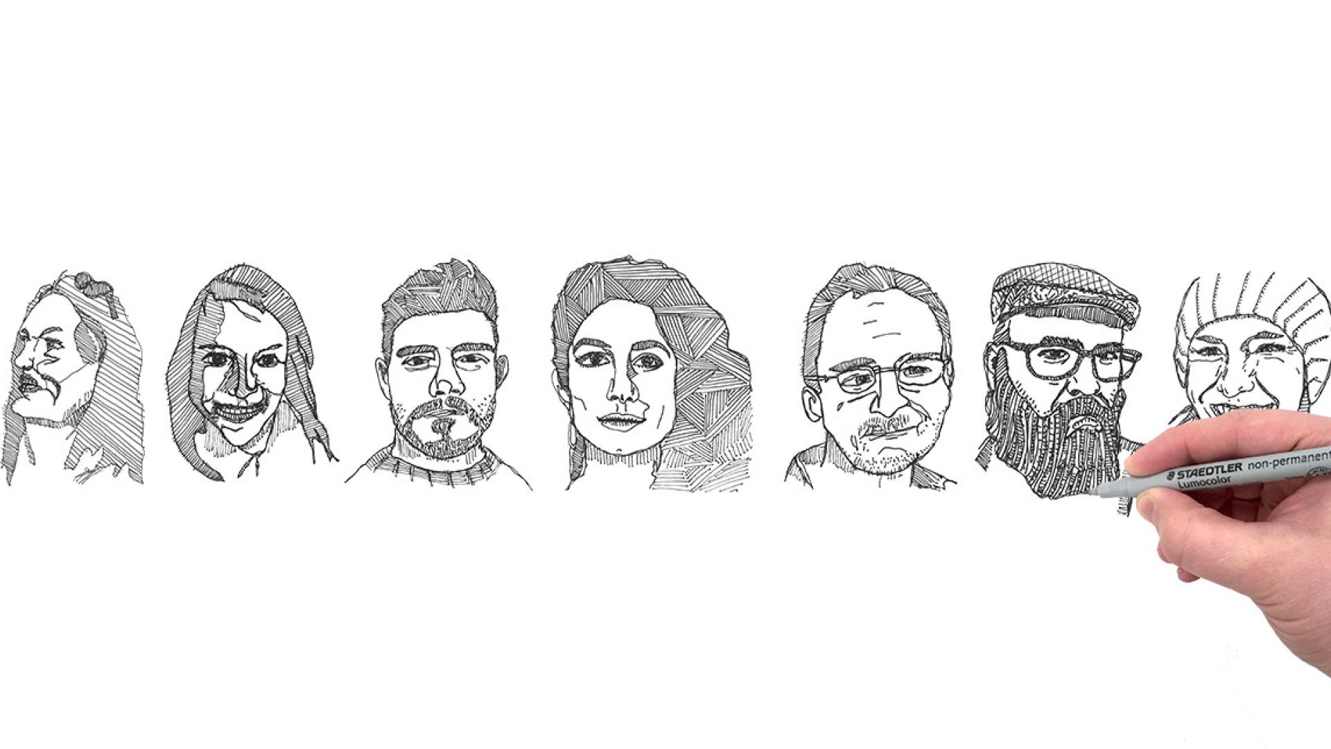 Illustrations of People by Alex Neff