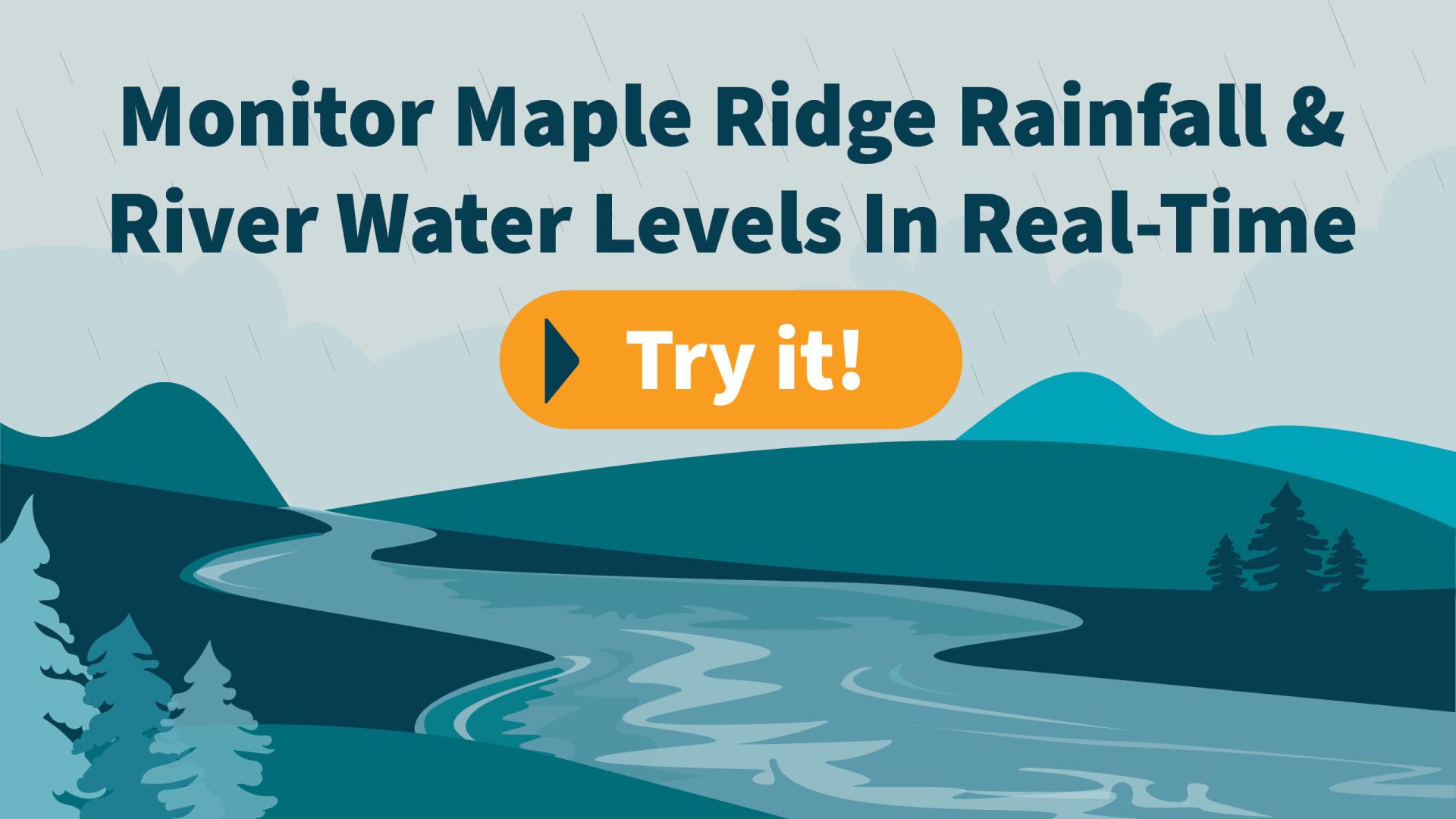 monitor water levels rivers rain maple ridge