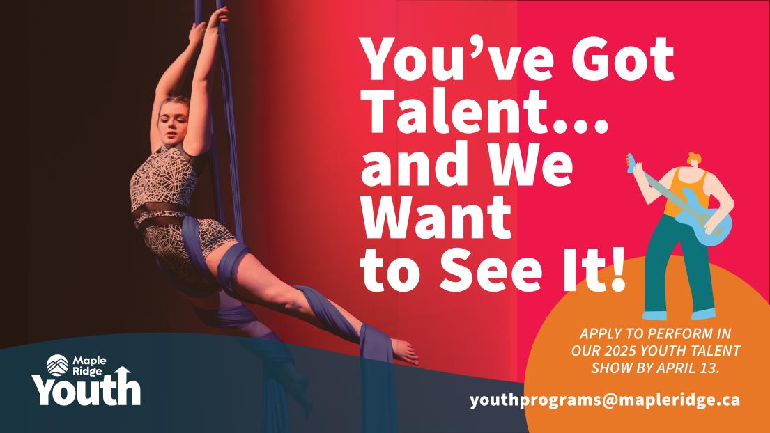 Youth Talent Show Promotion with Photo of an Acrobat