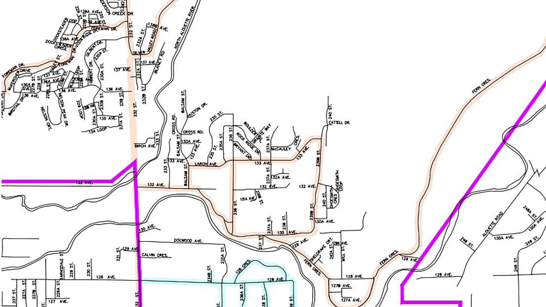 A close up of part of the Route 6 map.