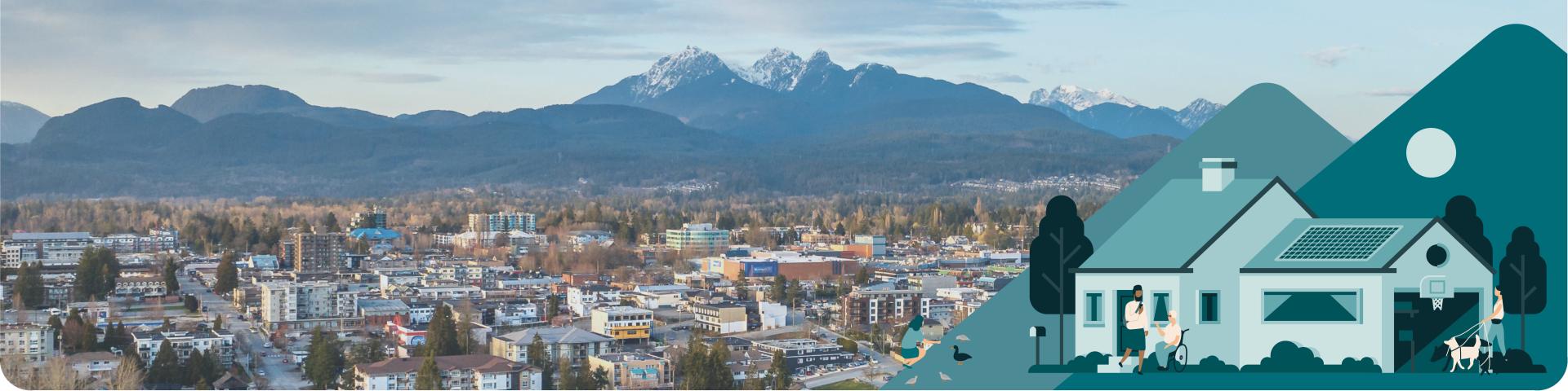 Landscape of Maple Ridge with Housing Graphic