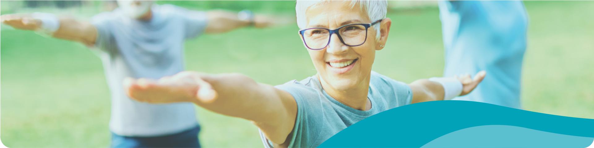 senior woman doing yoga