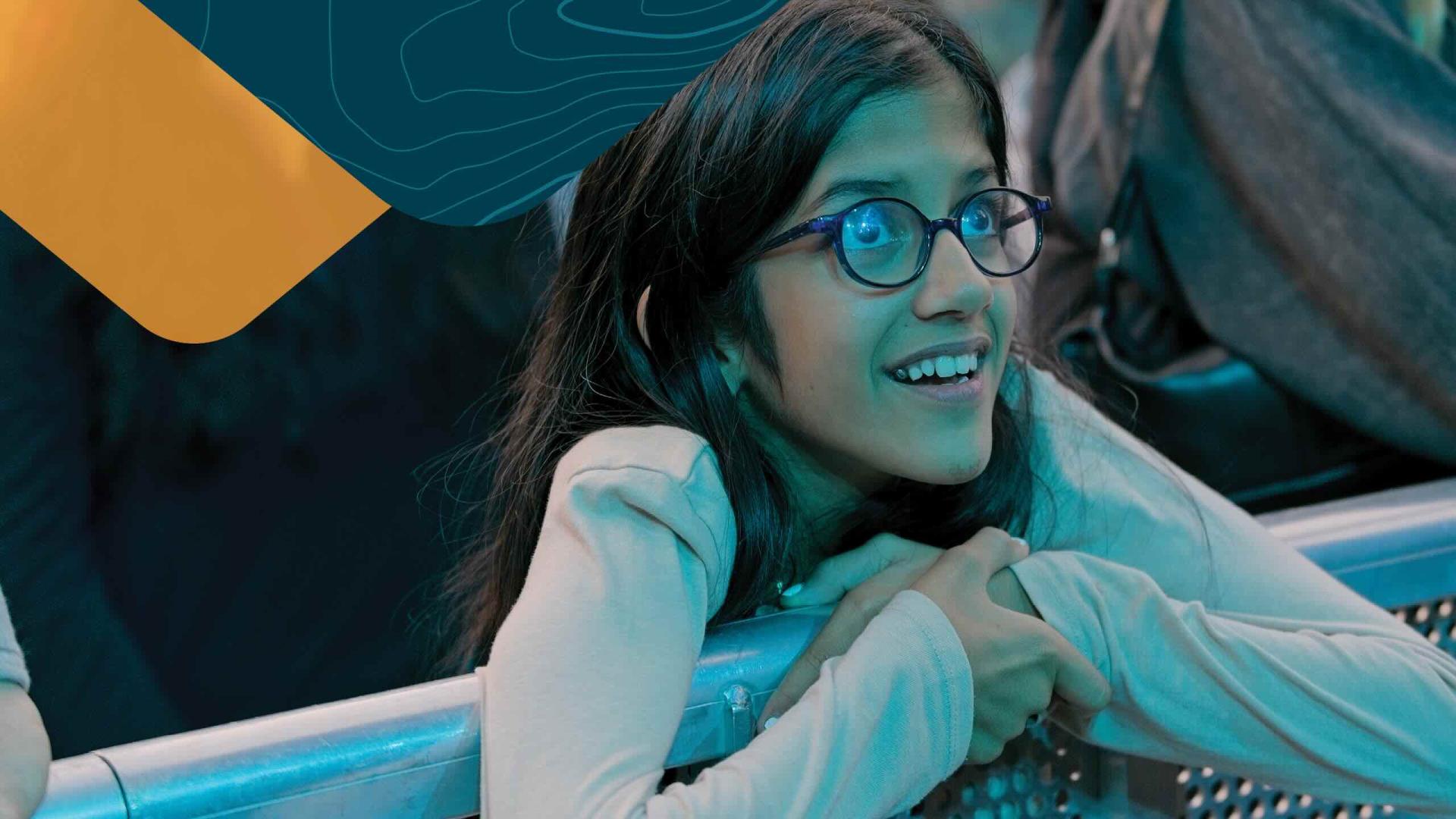 Girl Looking Up in Wonder