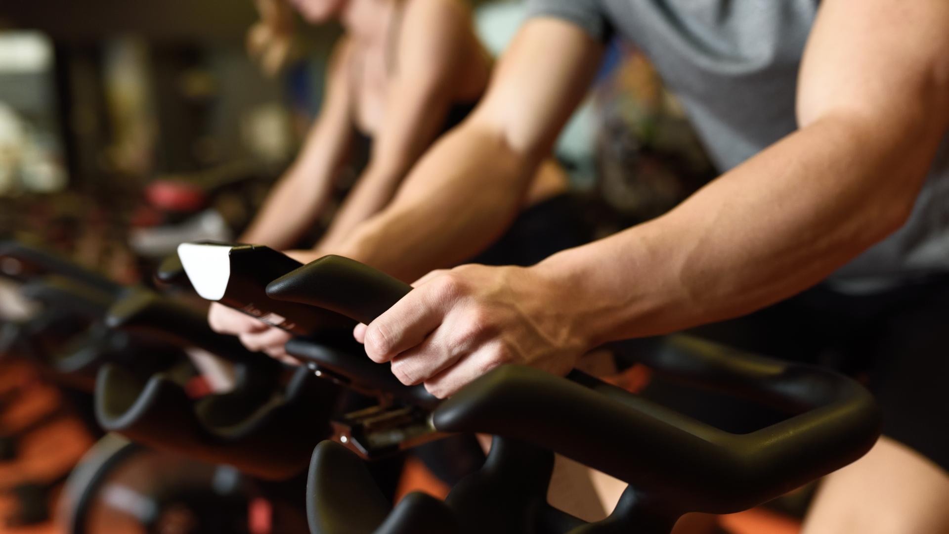 Close-up of People in a Spin Class