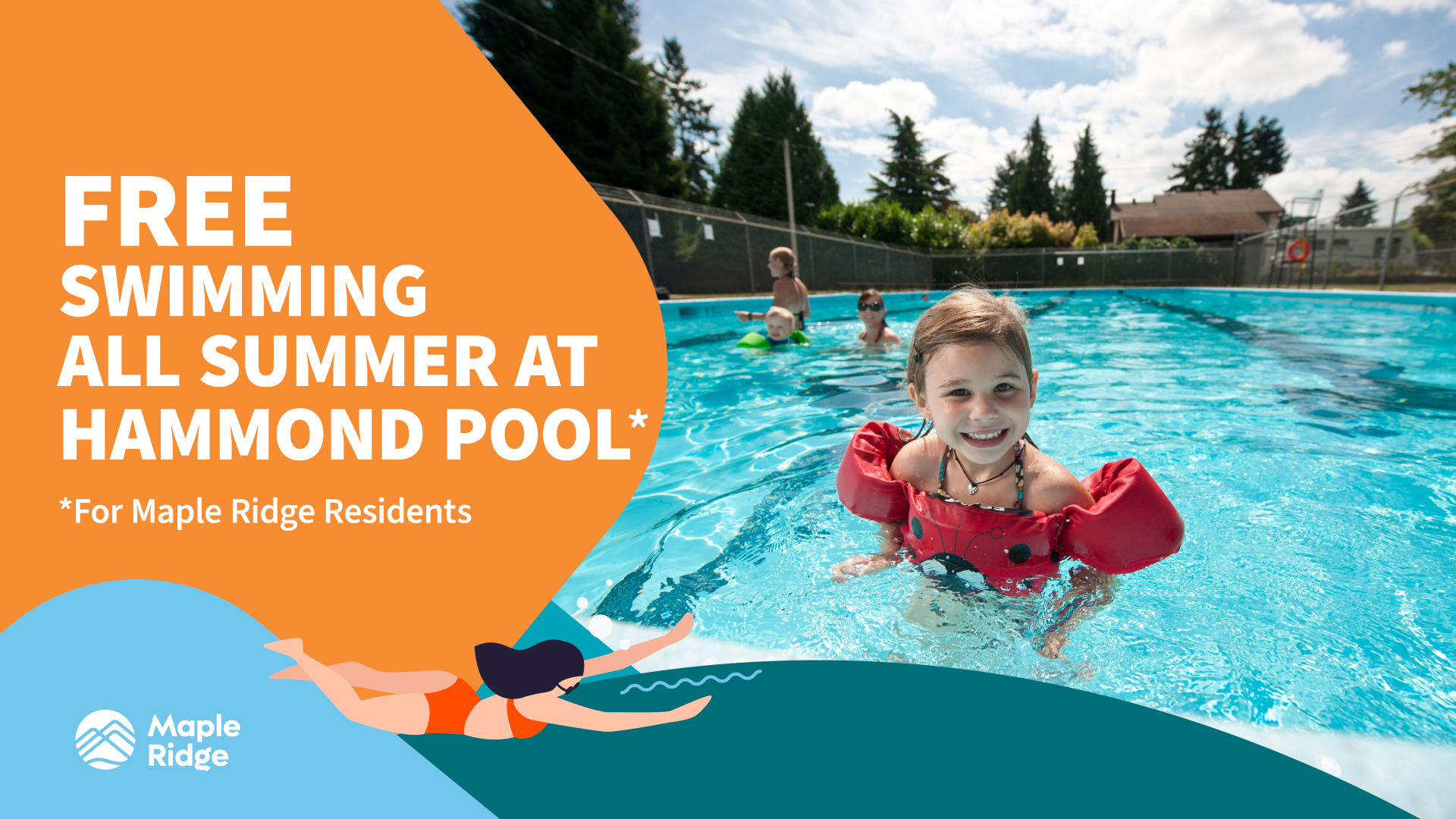kid swimming in hammond pool
